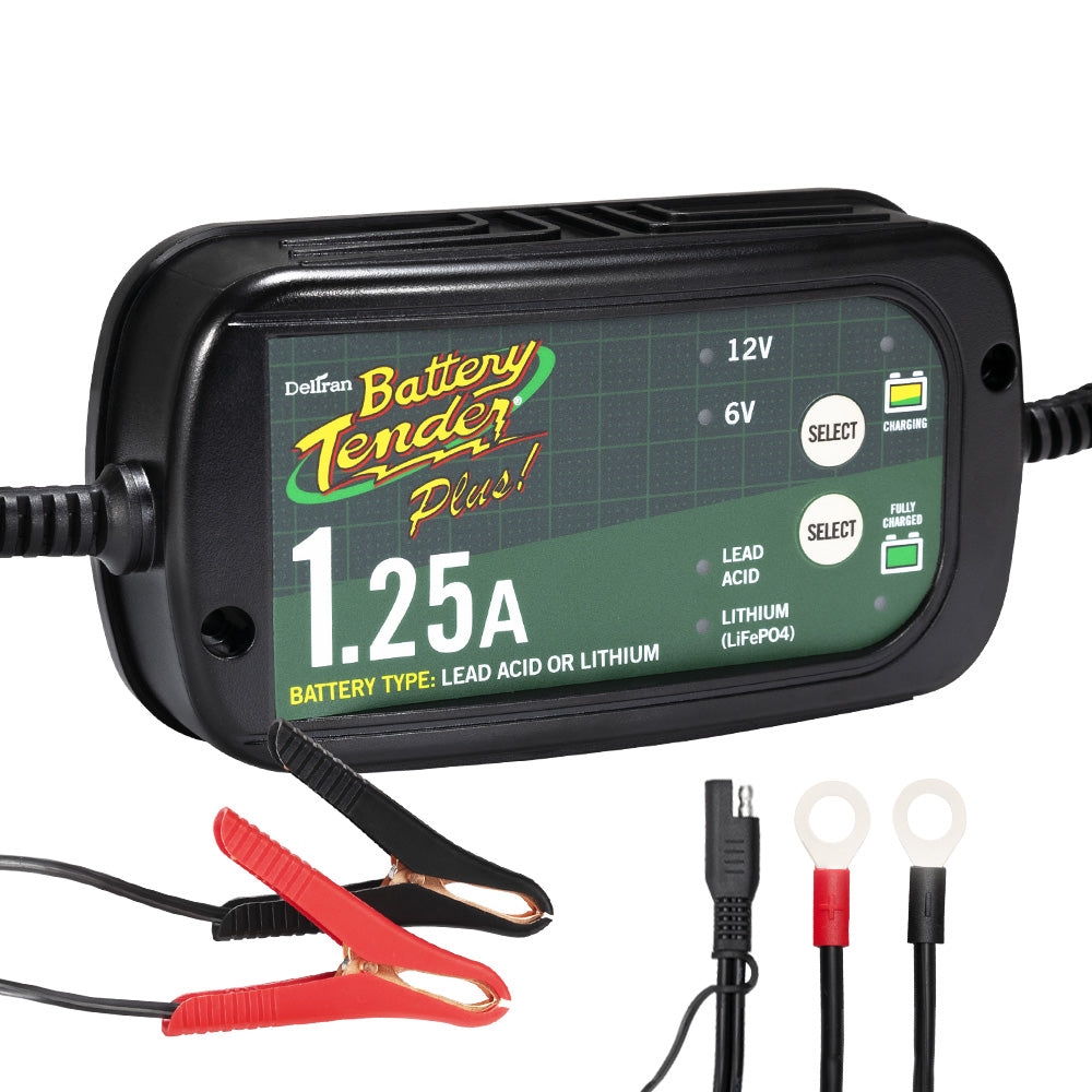 Smart Battery Charger 1.25A 6V/12V Automatic SLA AGM Car Truck Boat Motorcycle - Sunyee