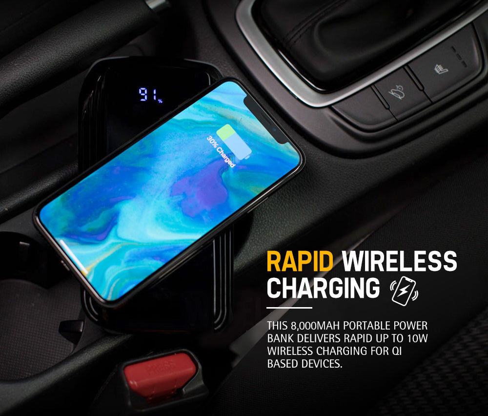 1000 Amp Jump Starter 8000mAh Power Bank W/ Qi Charger - Sunyee