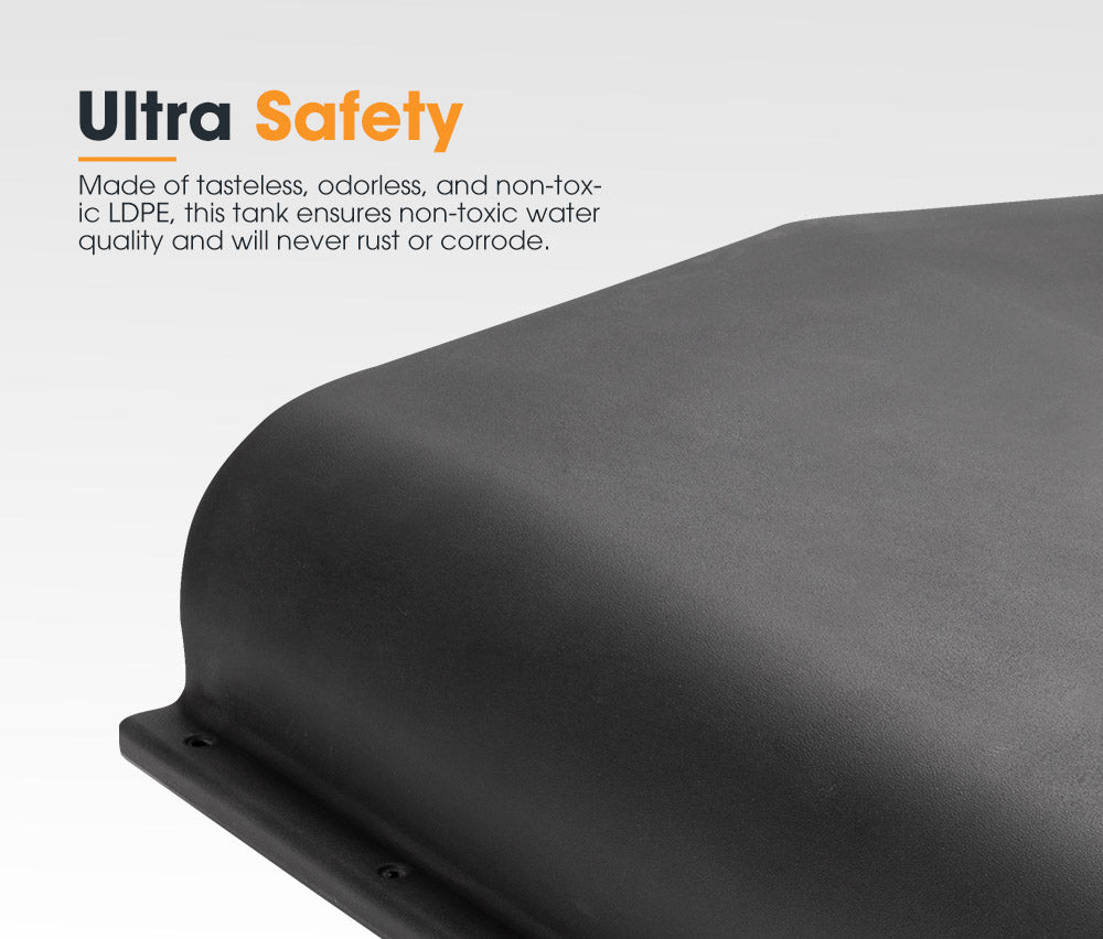 120L Poly Water Tank Camper Trailers Caravans 4X4 4WD Truck Universal Black - Sunyee