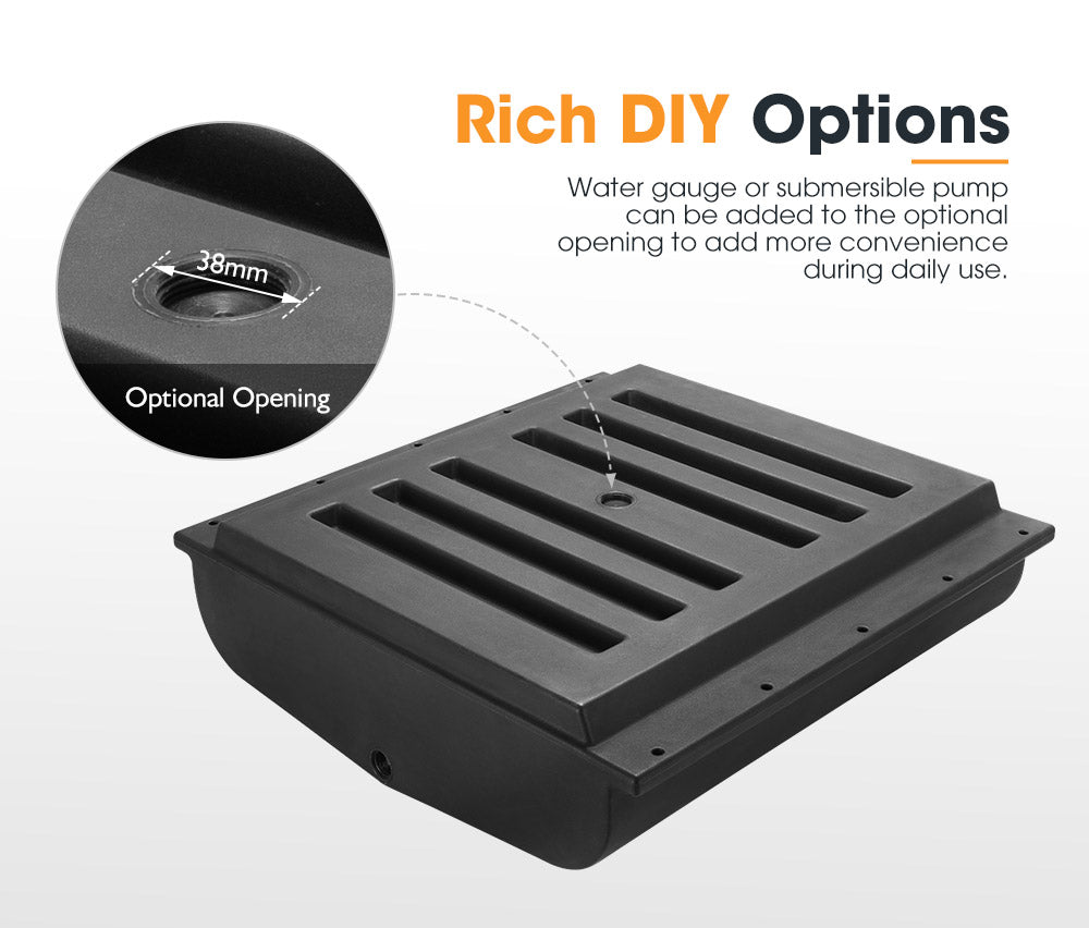 120L Poly Water Tank Camper Trailers Caravans 4X4 4WD Truck Universal Black - Sunyee