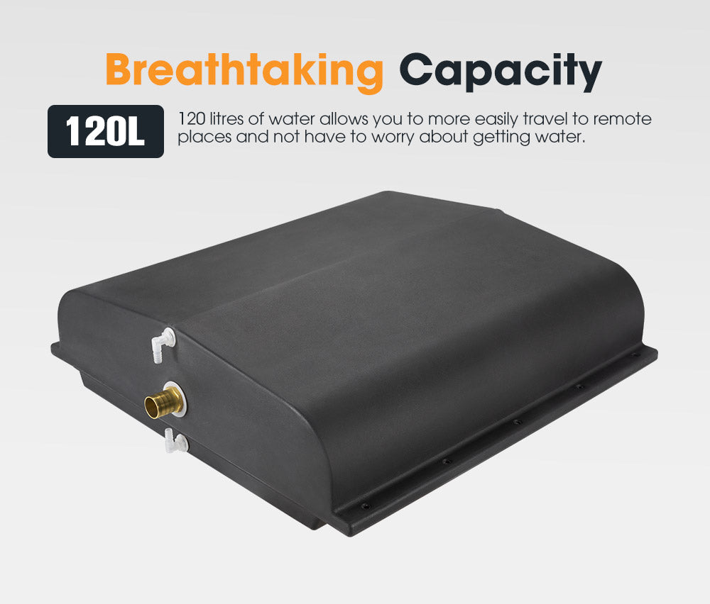 120L Poly Water Tank Camper Trailers Caravans 4X4 4WD Truck Universal Black - Sunyee