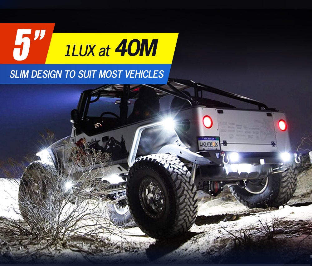 Lightfox 5inch Led Light Bar 1 Lux @ 160M IP68 3501 - 4000 lm - Sunyee