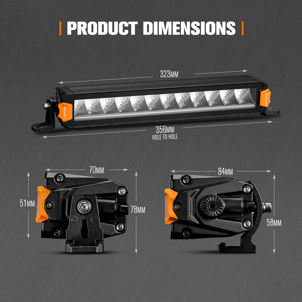 Lightfox Vertex Series 12inch LED Light Bar 1Lux@294m IP68 6,770 LM