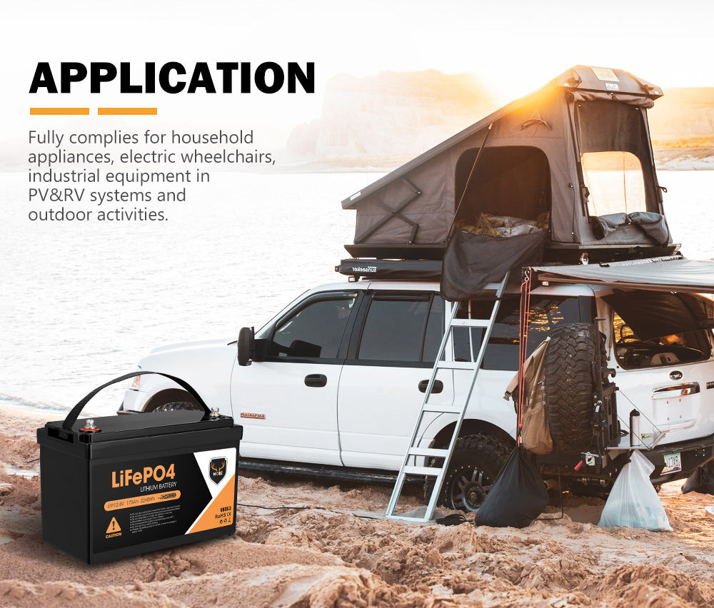 Mobi 175AH 12V Lithium Iron Battery LiFePO4 Deep Cycle Battery RV 4WD Solar - Sunyee