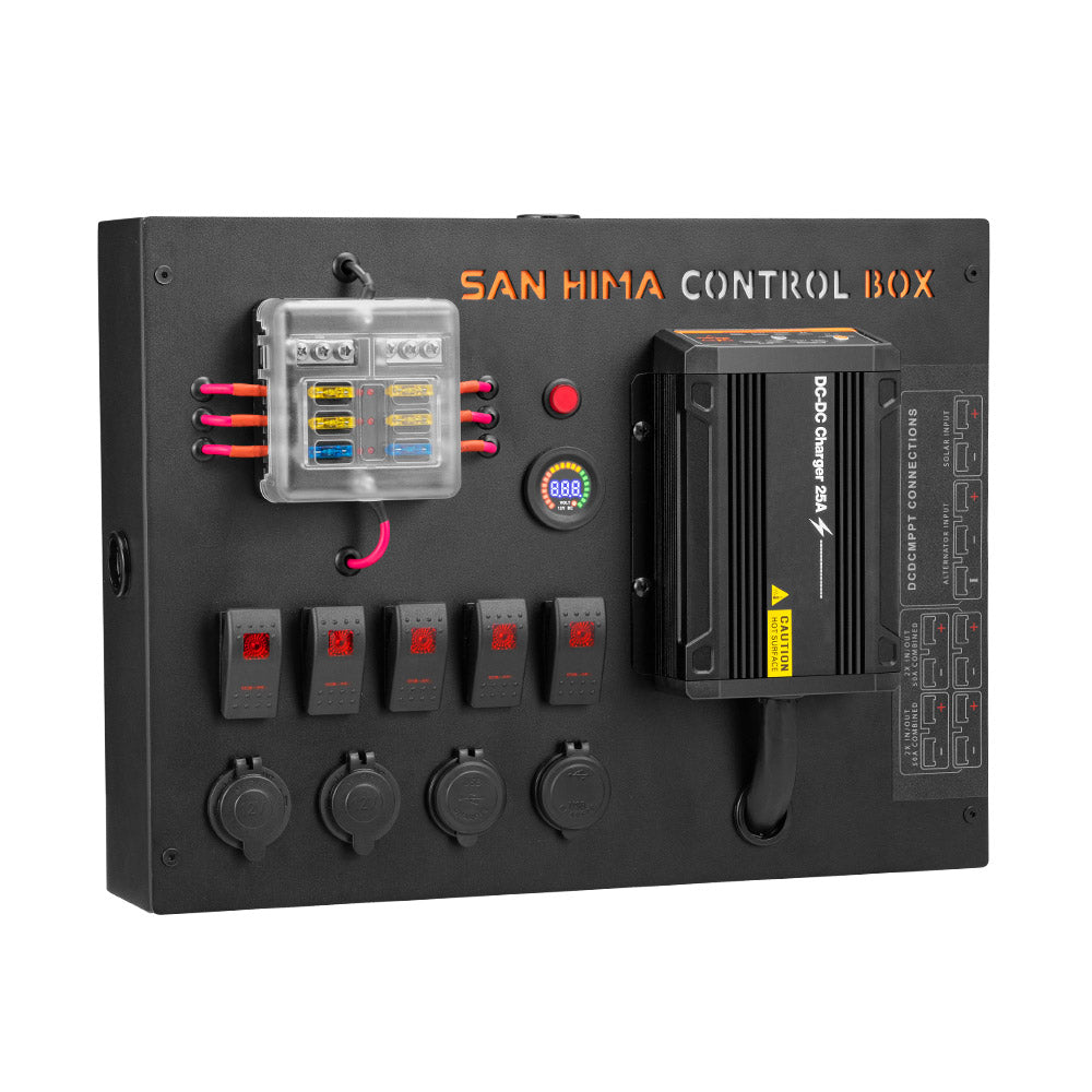 San Hima 12V Control Box 25A DCDC Charger with Fuse 4 USB port Car Boat 4WD - Sunyee