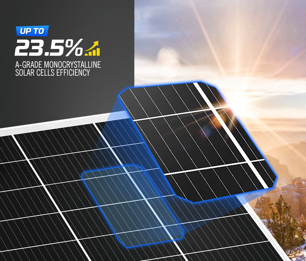 130W Solar Panel Kit Mono Generator Caravan Camping Power Battery Charging 12V - Sunyee