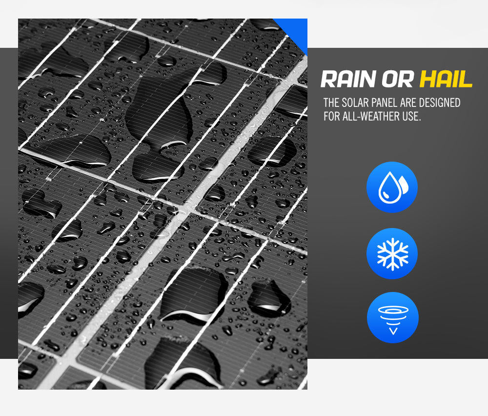 130W Solar Panel Kit Mono Generator Caravan Camping Power Battery Charging 12V - Sunyee