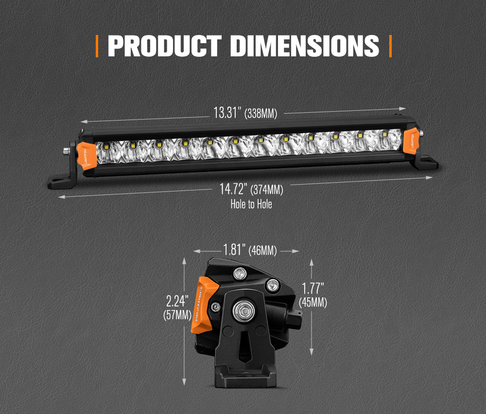 Lightfox Vega Series 14inch LED Light Bar 1 Lux @ 265M IP68 4,735 Lumens - Sunyee