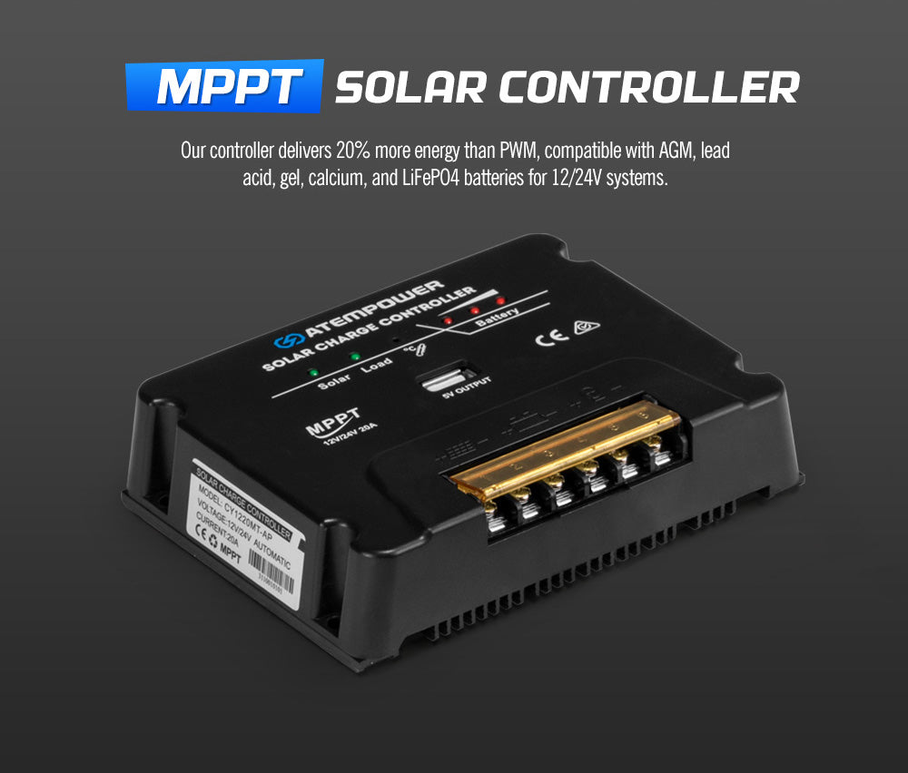 Atem Power 12V 160W Folding Solar Panel Blanket Kit Mono with Regulator - Sunyee