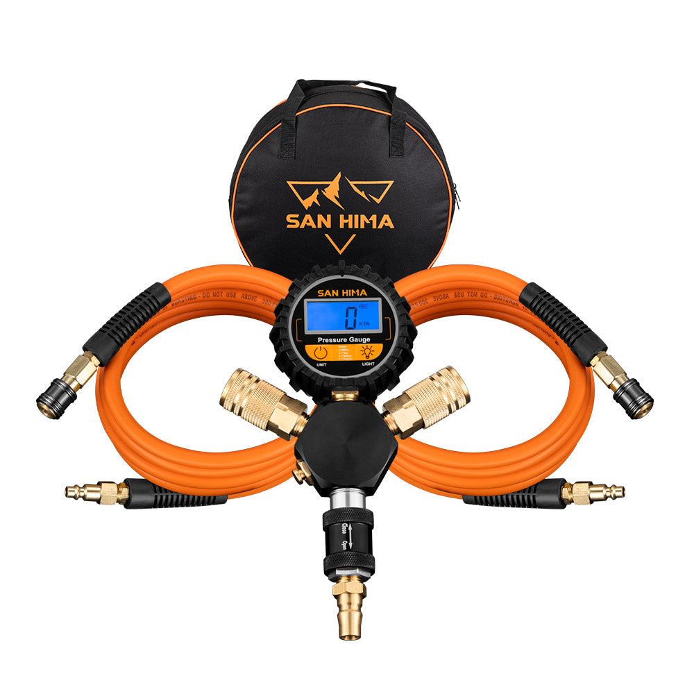 San Hima 2-Way Digital Tyre Inflator 250 PSI Car Air Compressor Tire Gauge Hose - Sunyee