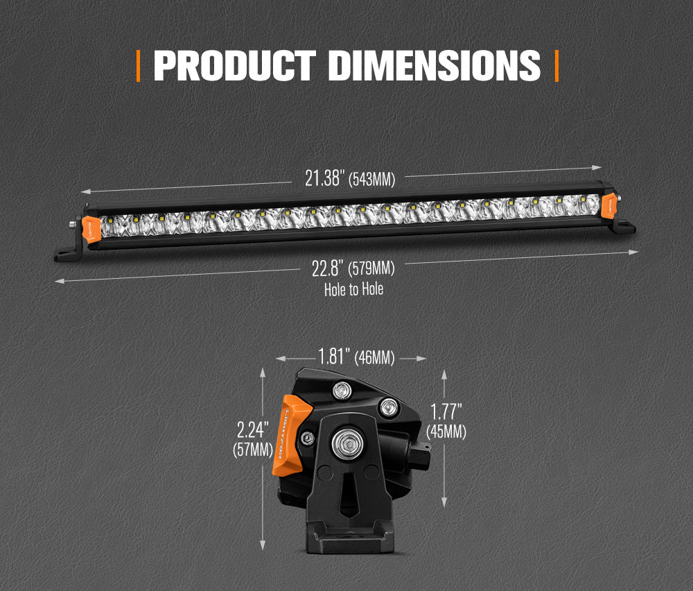 Lightfox Vega Series 20inch LED Light Bar 1 Lux @ 341M IP68 7,551 Lumens - Sunyee