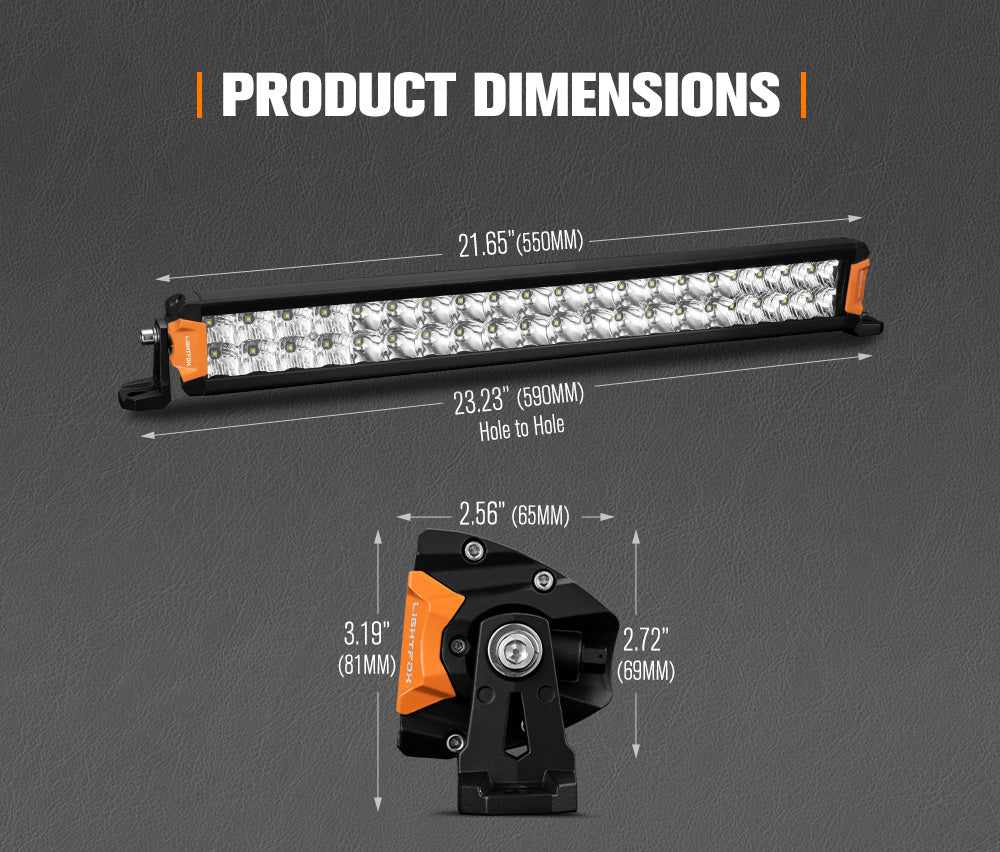 Lightfox Rigel Series 20inch LED Light Bar 1 Lux @ 416M IP68 9,001 Lumens - Sunyee