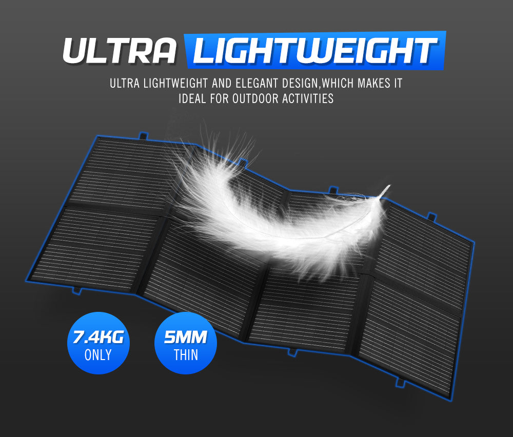 Atem Power 12V 200W Folding Solar Panel Blanket Mat Completed Kit Camping Power - Sunyee