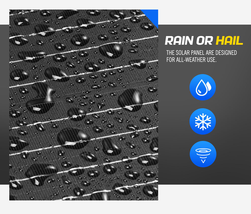 Atem Power 12V 200W Folding Solar Panel Blanket Mat Completed Kit Camping Power - Sunyee