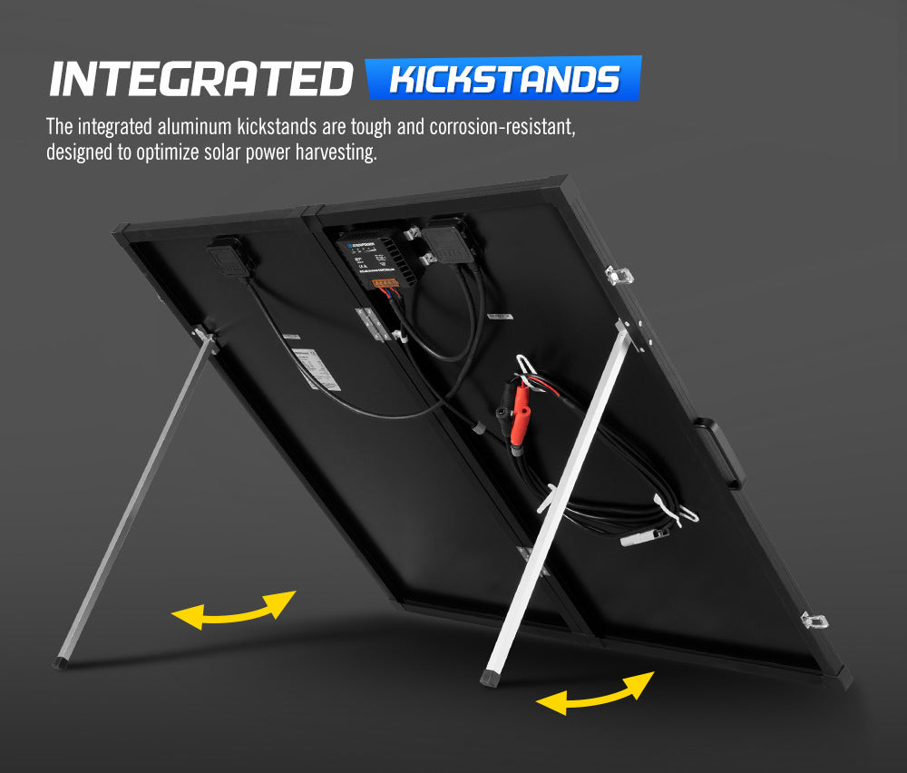 Atem Power 200W 12V Folding Solar Panel Kit Mono Caravan Camping Power Charge - Sunyee