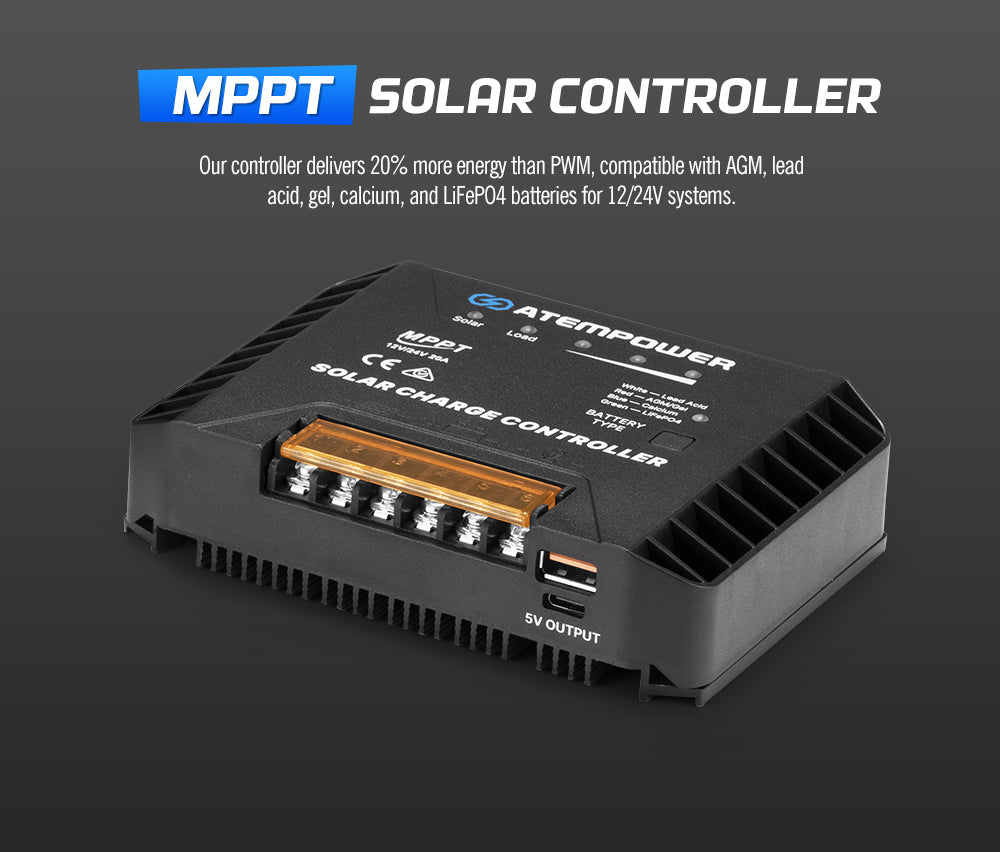 Atem Power 200W 12V Folding Solar Panel Kit Mono Caravan Camping Power Charge - Sunyee