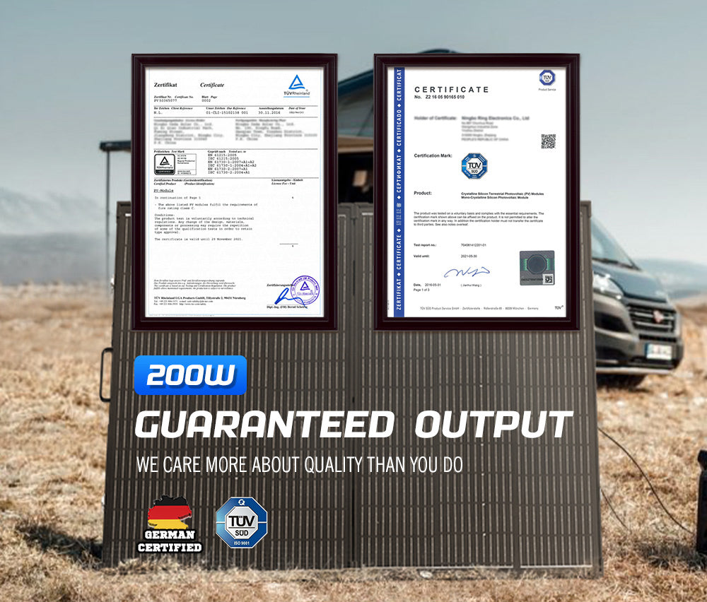 Atem Power 200W 12V Folding Solar Panel Kit Mono Caravan Camping Power Charge - Sunyee