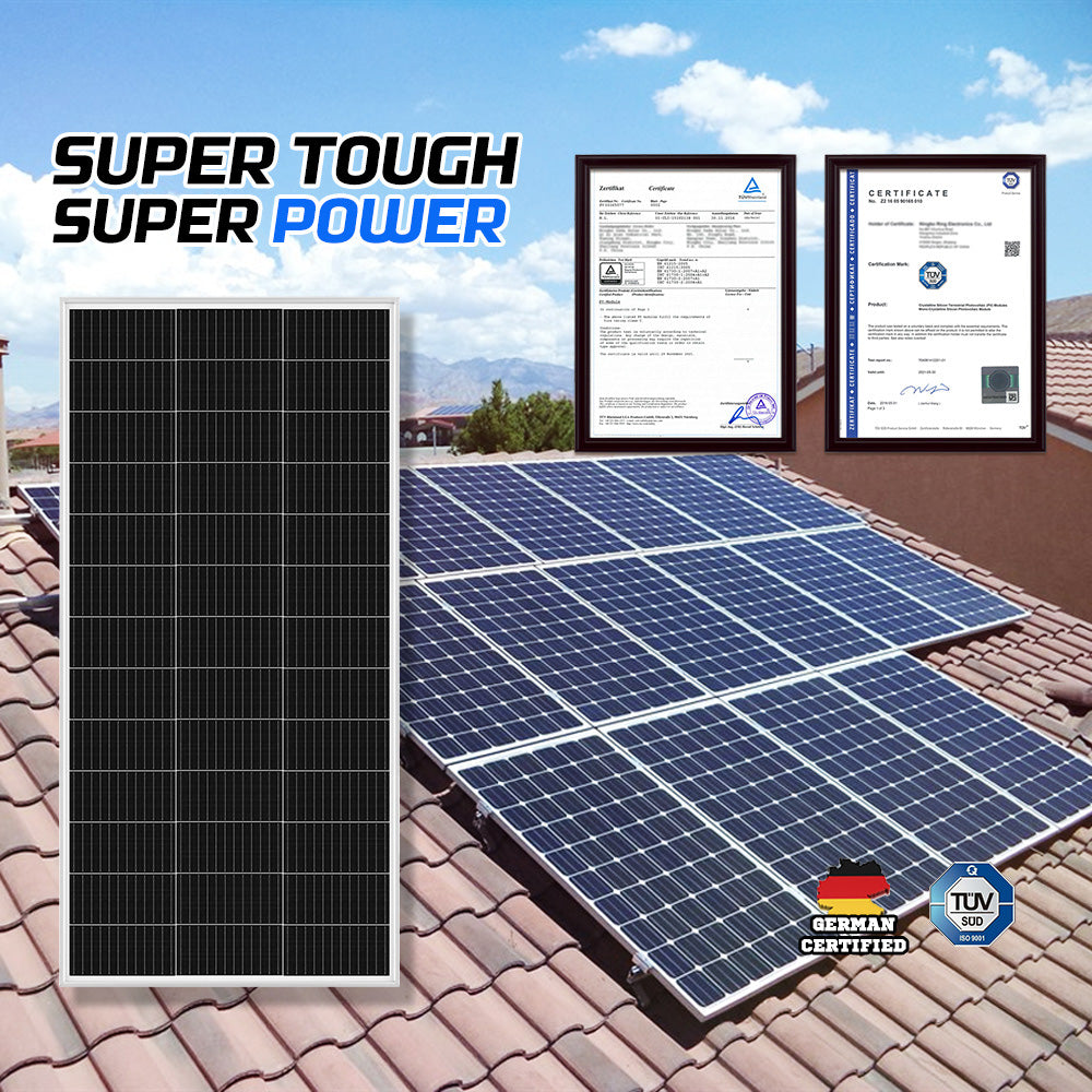 12V 200W Solar Panel Kit Mono Fixed Caravan Camping Power Battery Charging - Sunyee