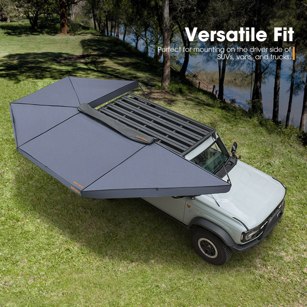 San Hima 270 Degree Free-Standing Awning-Driver Side 600D Oxford UPF50+ 4X4 - Sunyee