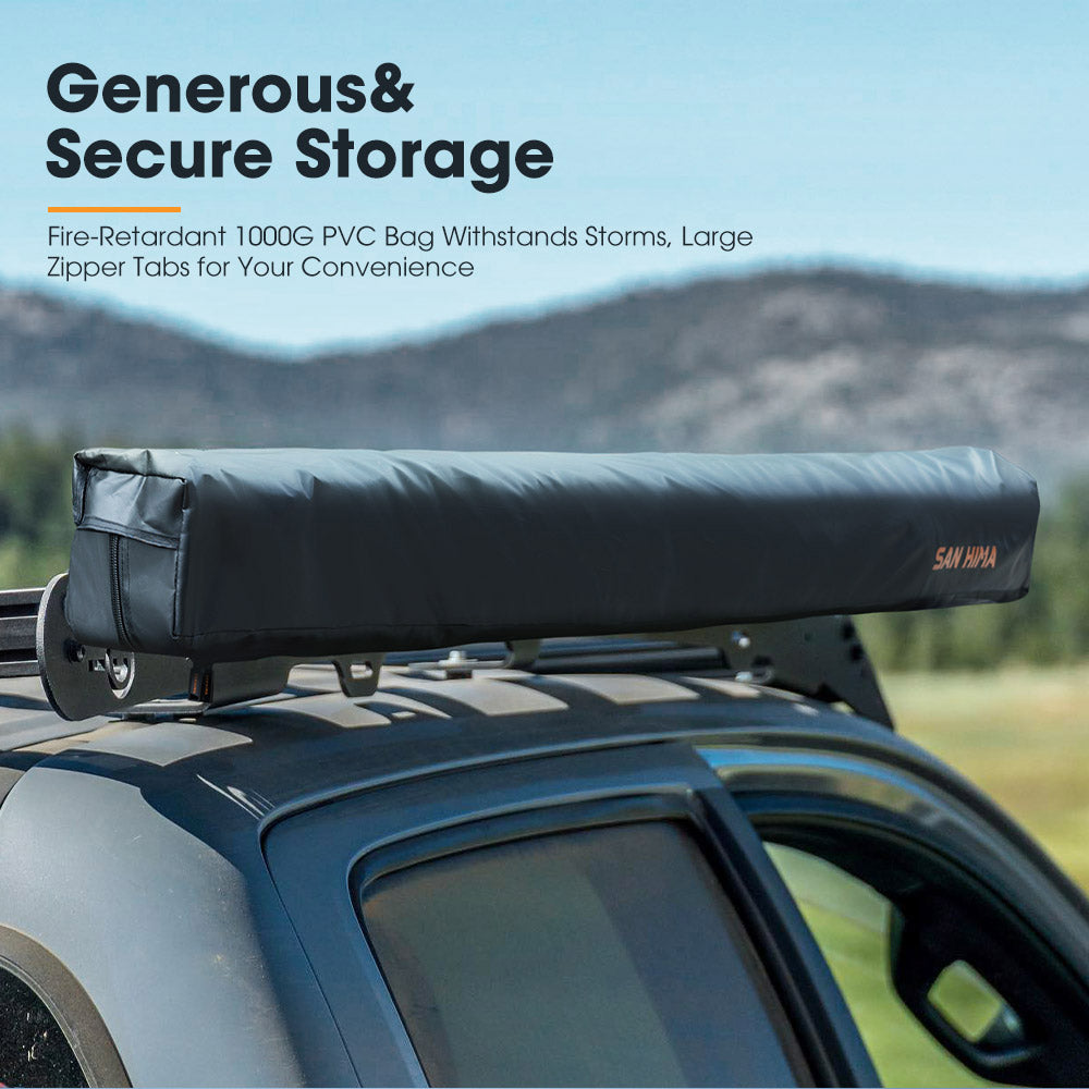 San Hima 270 Degree Free-Standing Awning-Driver Side 600D Oxford UPF50+ 4X4 - Sunyee