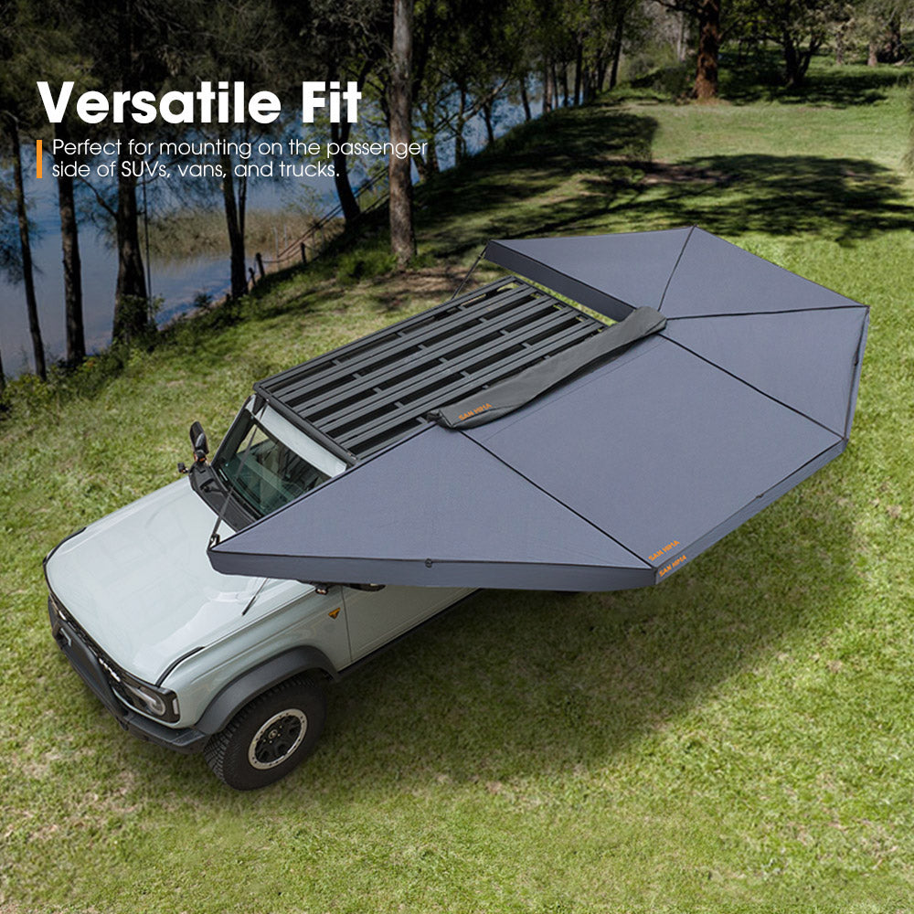 San Hima 270 Degree Free-Standing Awning-Passenger Side 600D Oxford UPF50+ 4X4 - Sunyee