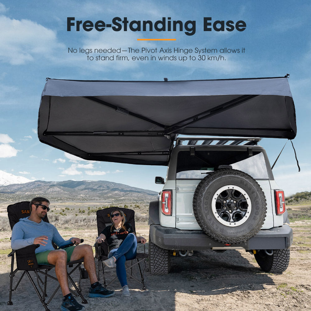 San Hima 270 Degree Free-Standing Awning-Passenger Side 600D Oxford UPF50+ 4X4 - Sunyee