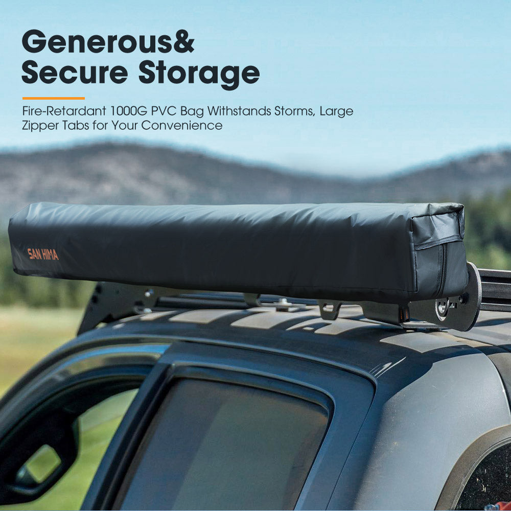 San Hima 270 Degree Free-Standing Awning-Passenger Side 600D Oxford UPF50+ 4X4 - Sunyee