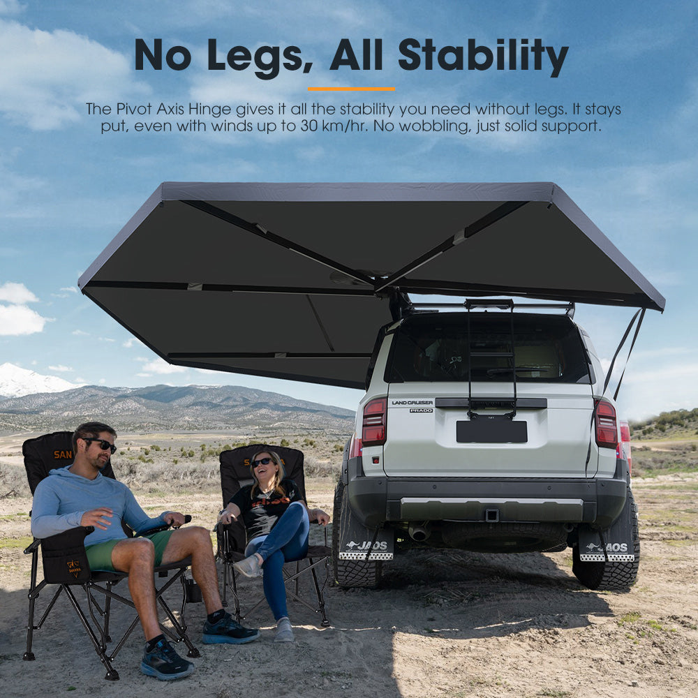 San Hima 270 Degree Awning Free Standing Camping With L Brackets Passenger Side - Sunyee