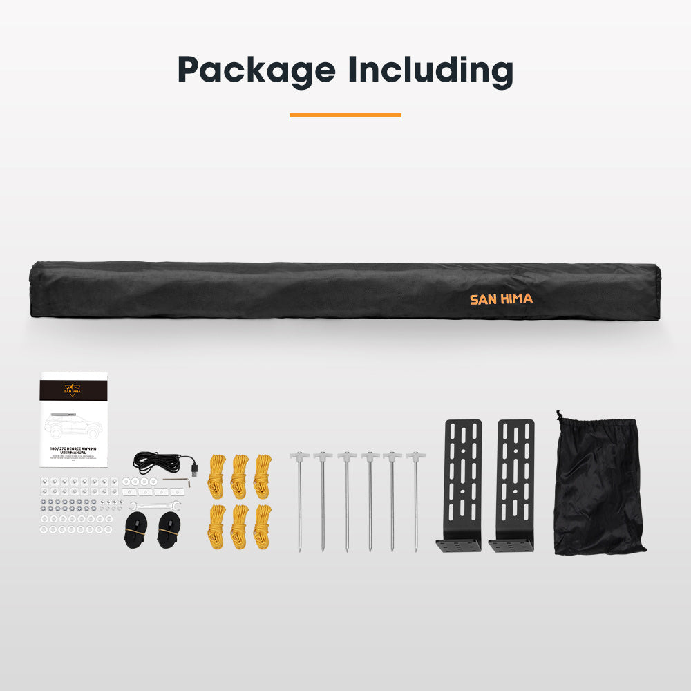 San Hima 270 Degree Awning Free Standing Camping With L Brackets Passenger Side - Sunyee