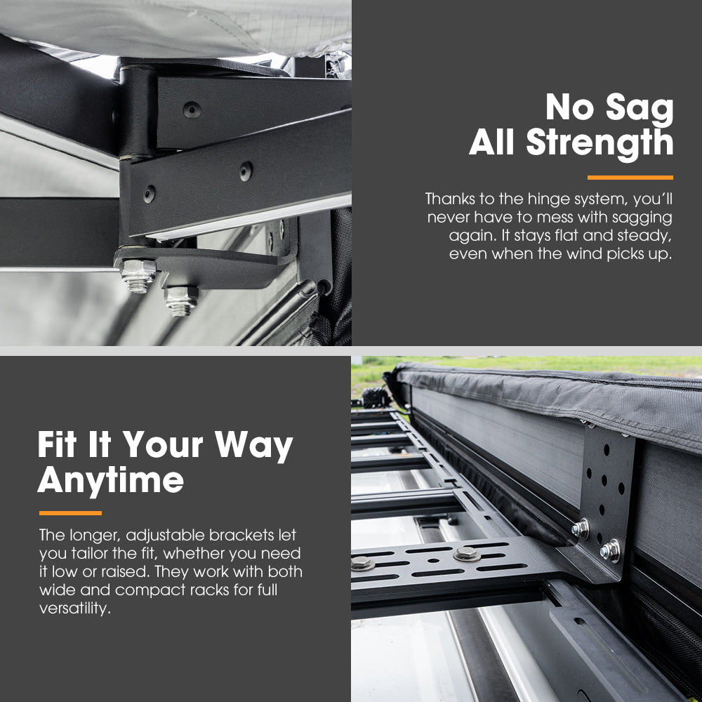 San Hima 270 Degree Awning Free Standing Car Camping With L Brackets Driver Side - Sunyee