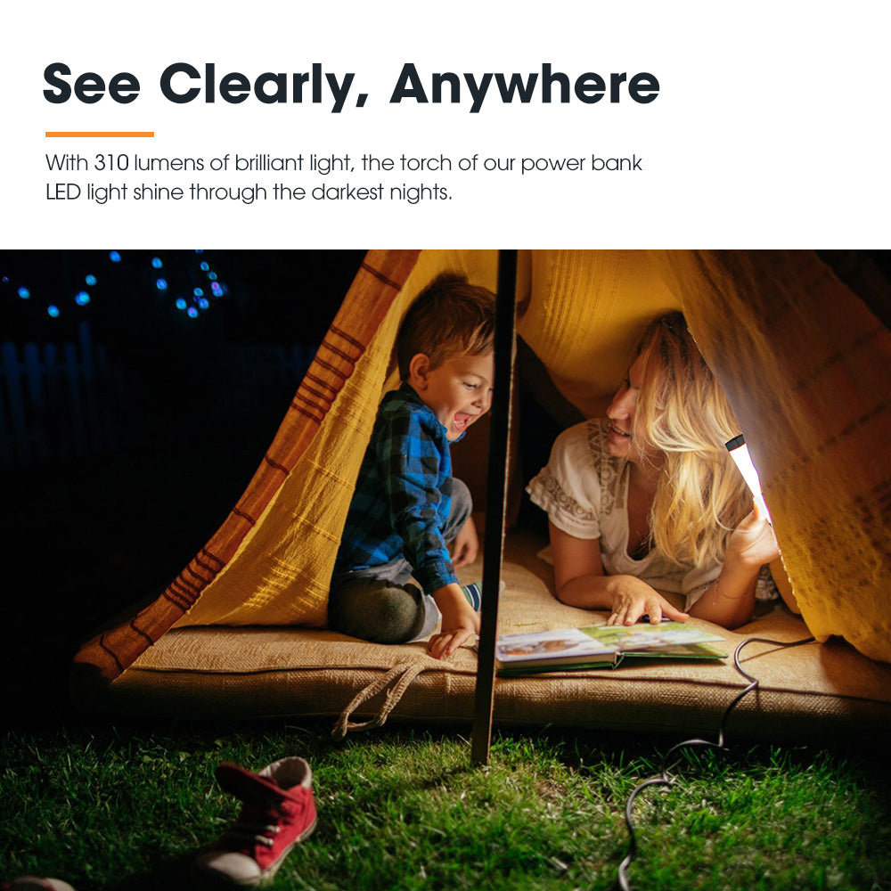 San Hima LED Torch Light Power Bank Flashlight Lithium USB Rechargeable - Sunyee