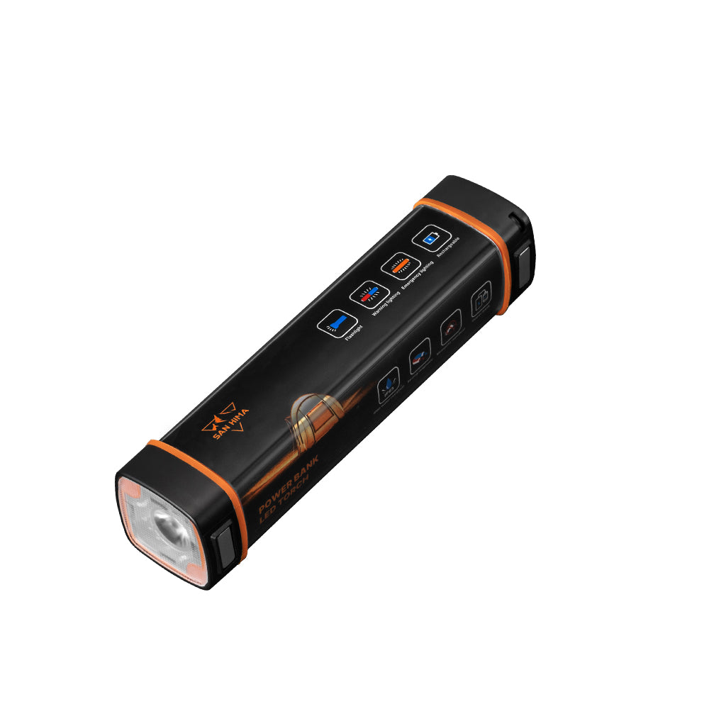 San Hima LED Torch Light Power Bank Flashlight Lithium USB Rechargeable - Sunyee