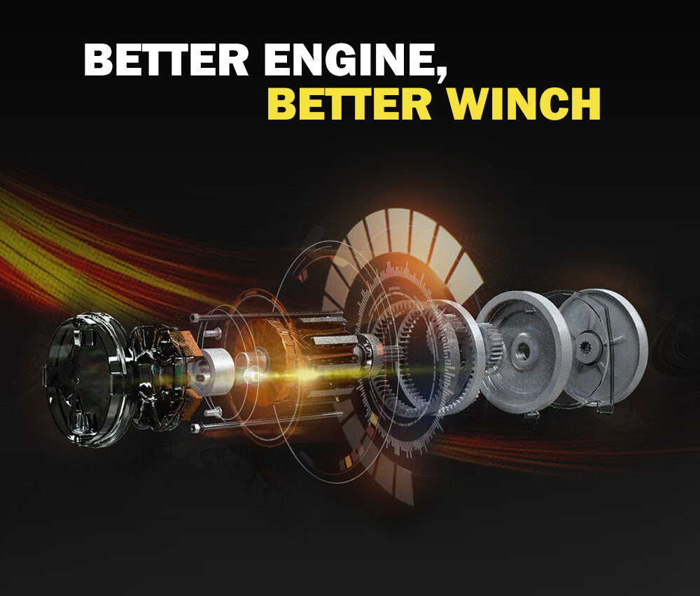 12V Electric Winch Wireless 3000LBS / 1361KG Synthetic Rope 12V ATV UTV 4WD Boat - Sunyee