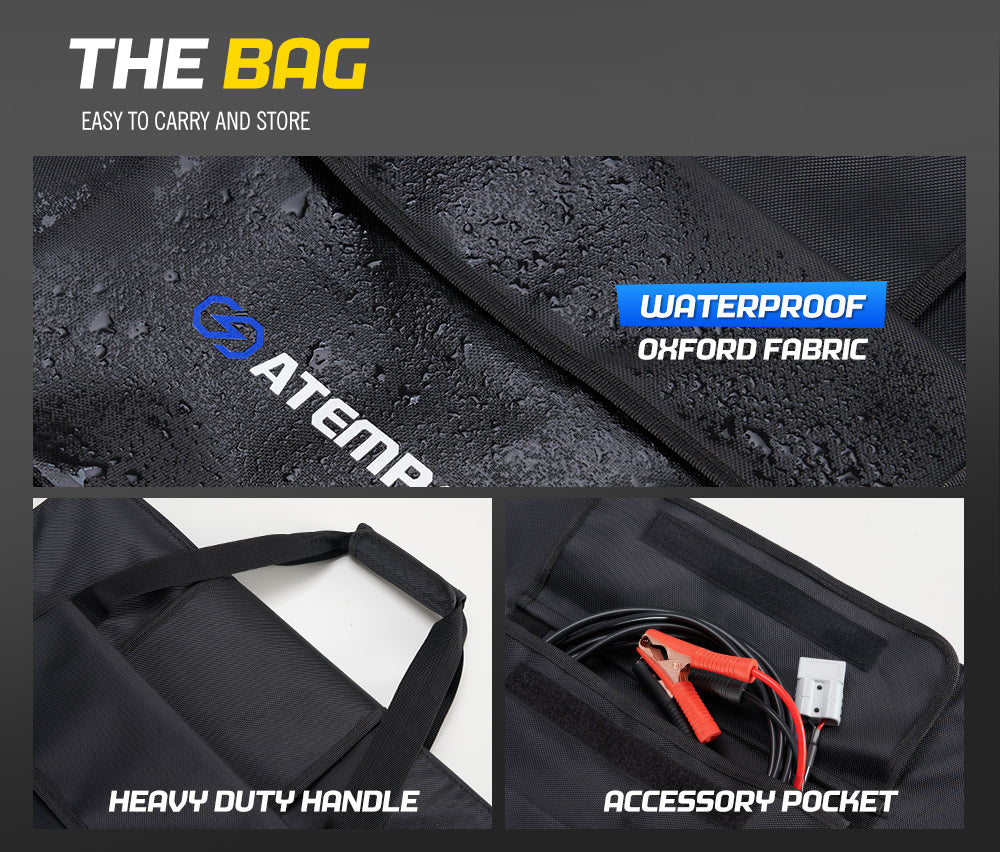 Atem Power 12V 300W Folding Solar Mat Flexible Blanket Solar Panel Kit Camping Charger - Sunyee