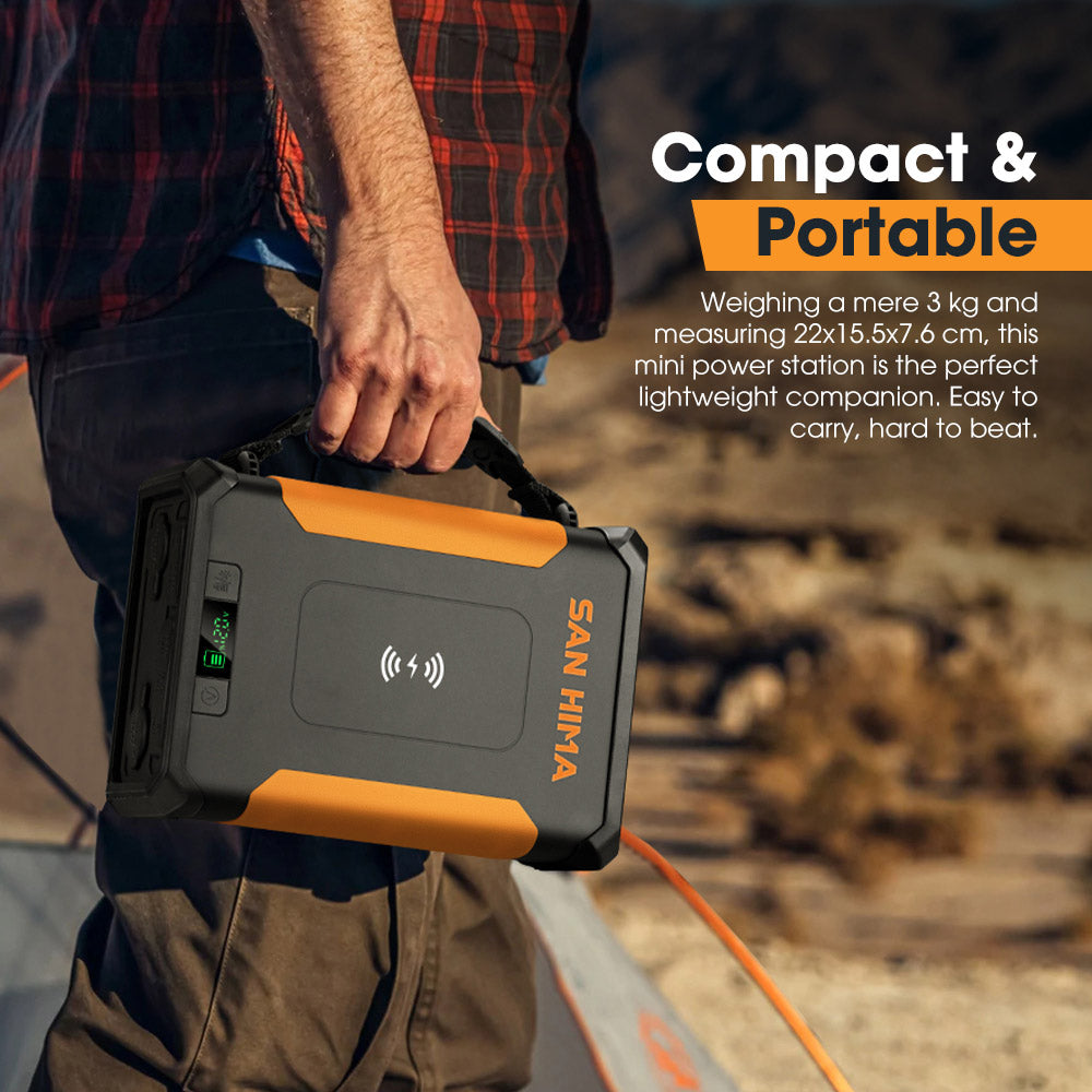 San Hima 24Ah Lithium Portable Power Pack Build-in LED Lights Camping Outdoor - Sunyee