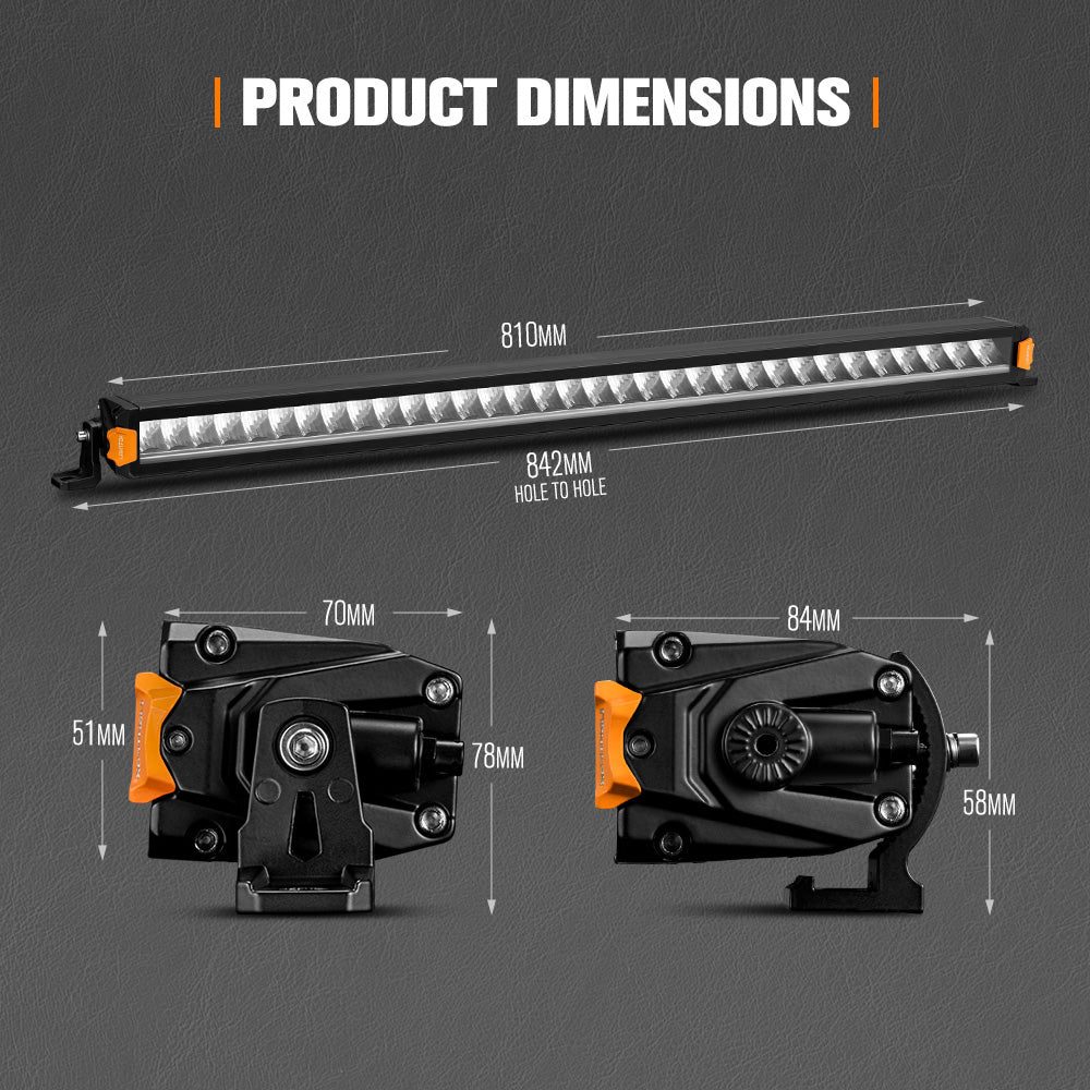 Lightfox Vertex Series 32inch LED Light Bar 1Lux@429m IP68 13,702 LM