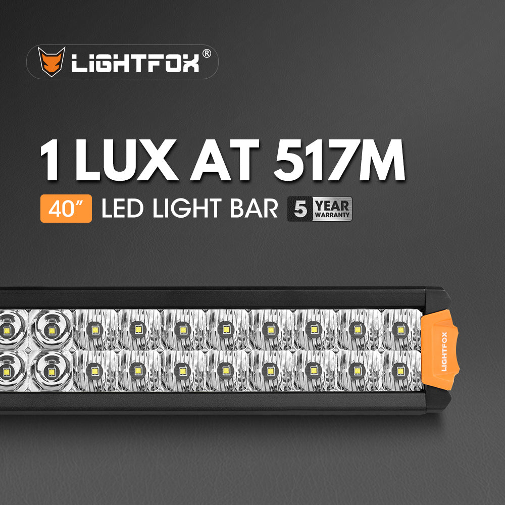 Lightfox 12" 20" 30" 40" Osram LED Light Bar Dual Rows Combo Beam Driving Lamp - Sunyee