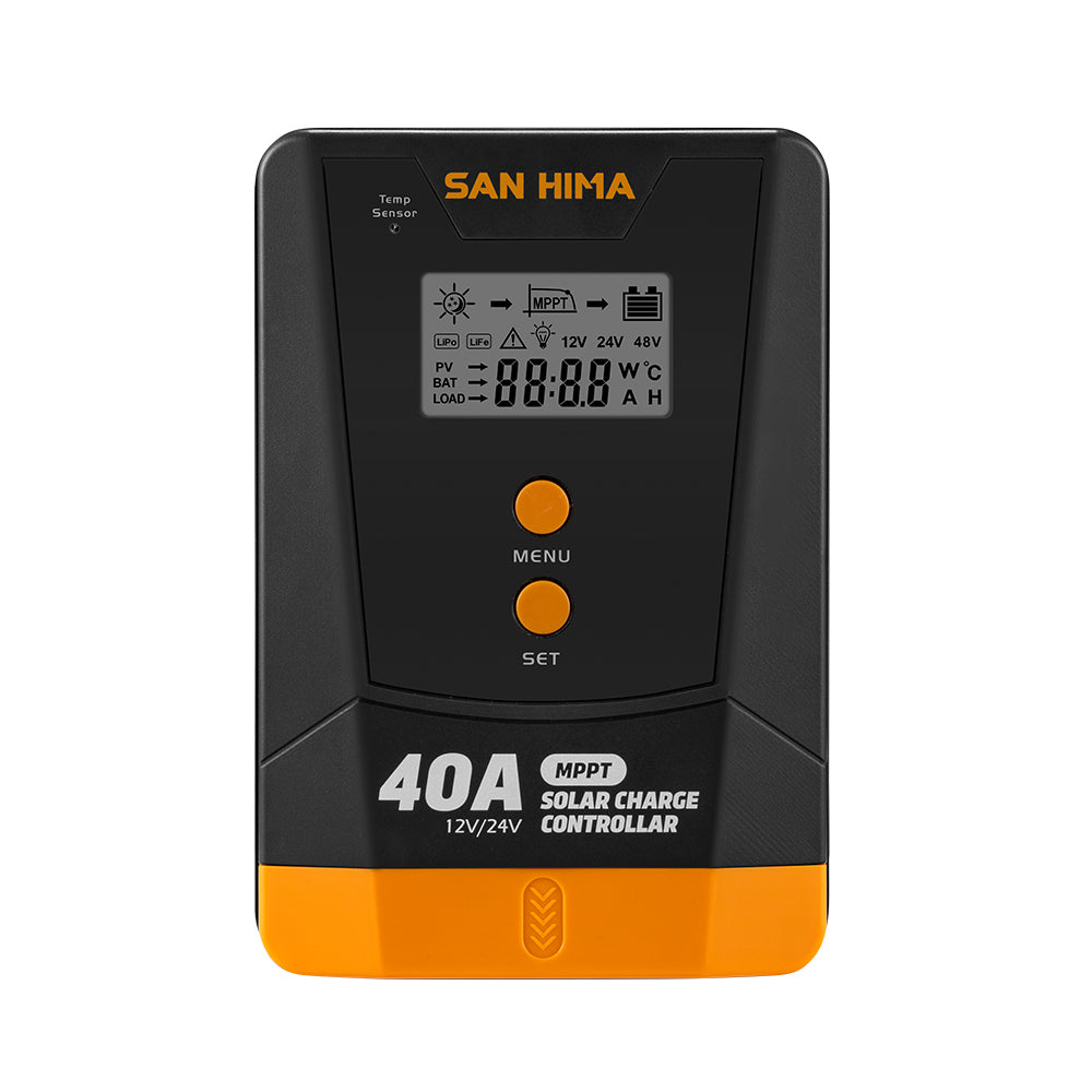 San Hima 40A MPPT Solar Charge Controller 12V 24V Inbulit Bluetooth LCD Display - Sunyee