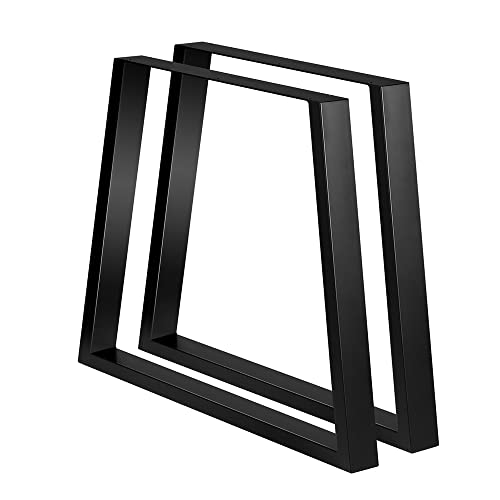 Oikiture 2x Coffee Dining Table Legs Trapezoid Industrial Vintage Bench Metal - Sunyee