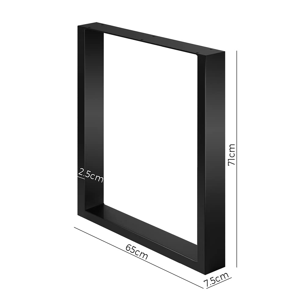 Oikiture 2X Coffee Dining Table Legs Bench Box Steel Metal Industrial 71 X 65CM - Sunyee