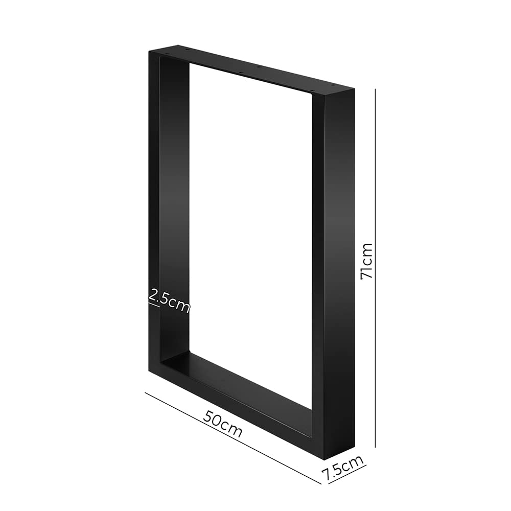 Oikiture 2X Coffee Dining Table Legs Bench Box Steel Metal Industrial 71 X 50CM - Sunyee