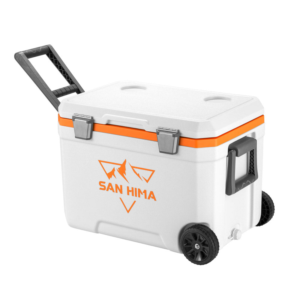 San Hima 45L Cooler Ice Box Portable Trolley For Camping Picnic Heat Retention - Sunyee