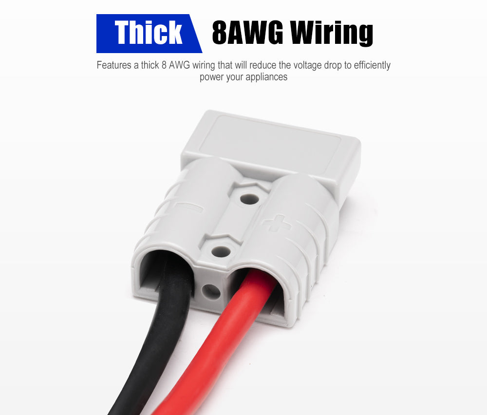 Atem Power 50A Wiring Kit 12V 6m Anderson Style Plug Battery Cable Quick Connect - Sunyee