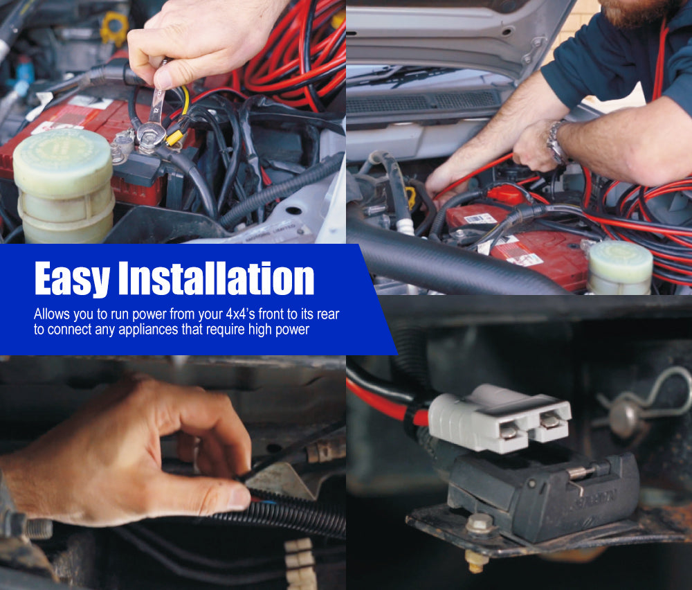 Atem Power 50A Wiring Kit 12V 6m Anderson Style Plug Battery Cable Quick Connect - Sunyee