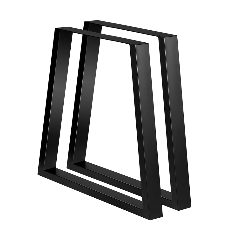 Oikiture 2x Coffee Dining Table Legs Industrial Vintage Bench Trapezoid Metal - Sunyee