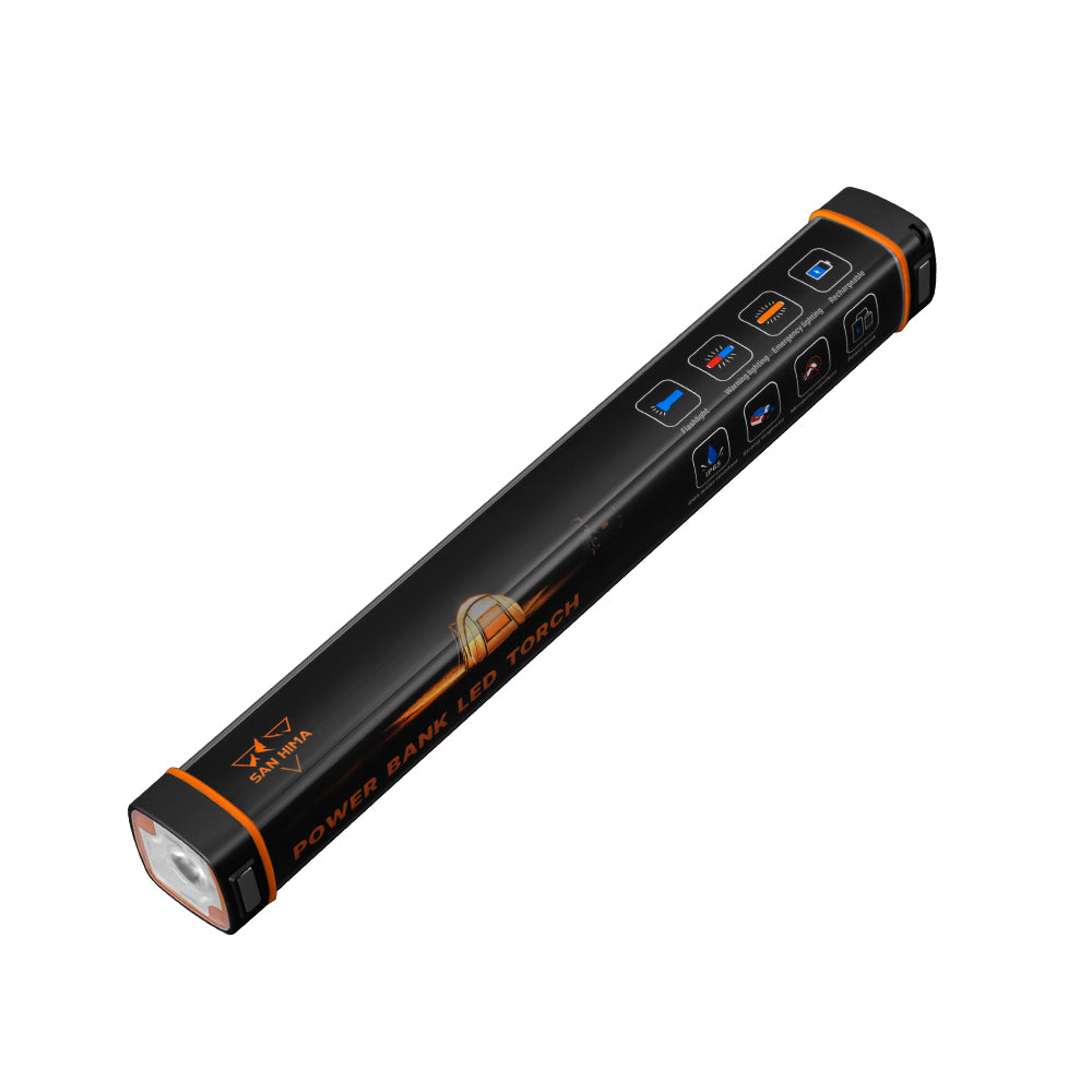 San Hima LED Torch Light Large Power Bank Flashlight Lithium USB Rechargeable - Sunyee