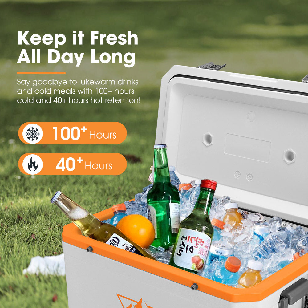 San Hima 75L Cooler Ice Box Portable Trolley For Camping Picnic Heat Retention - Sunyee