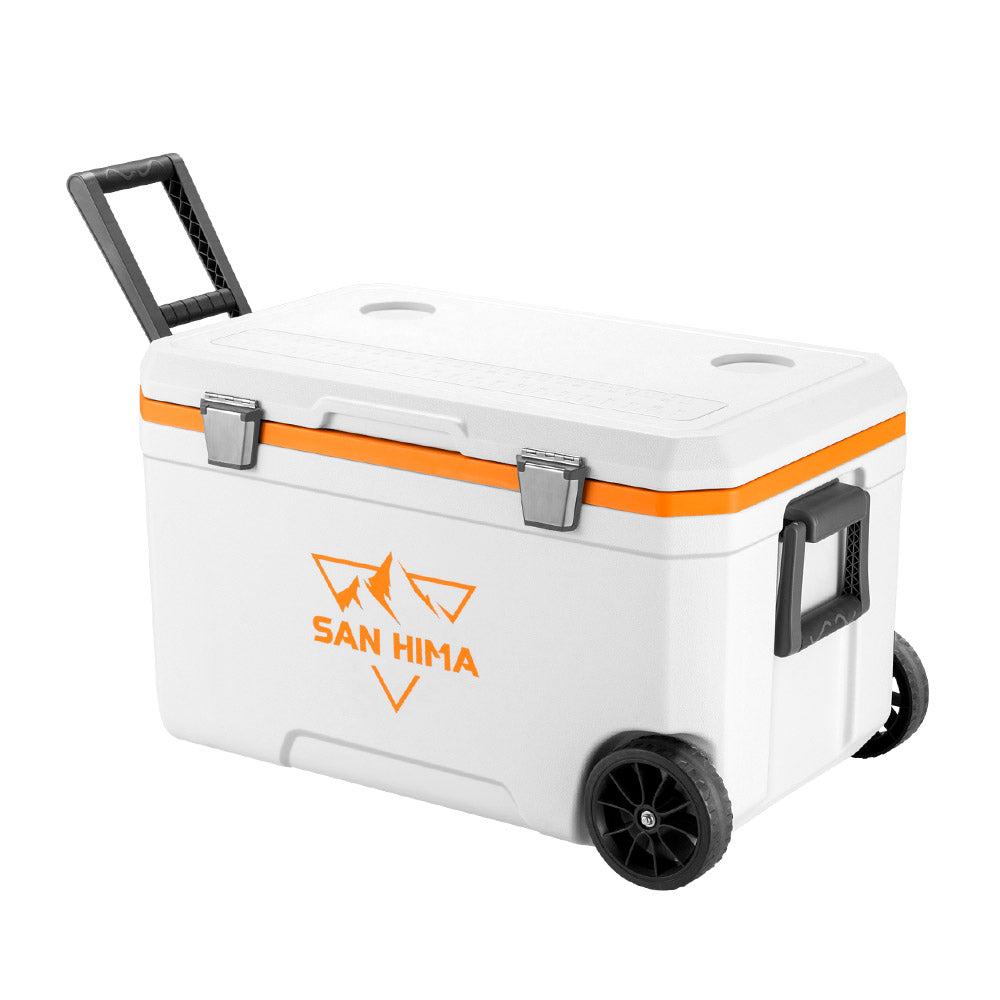 San Hima 75L Cooler Ice Box Portable Trolley For Camping Picnic Heat Retention - Sunyee