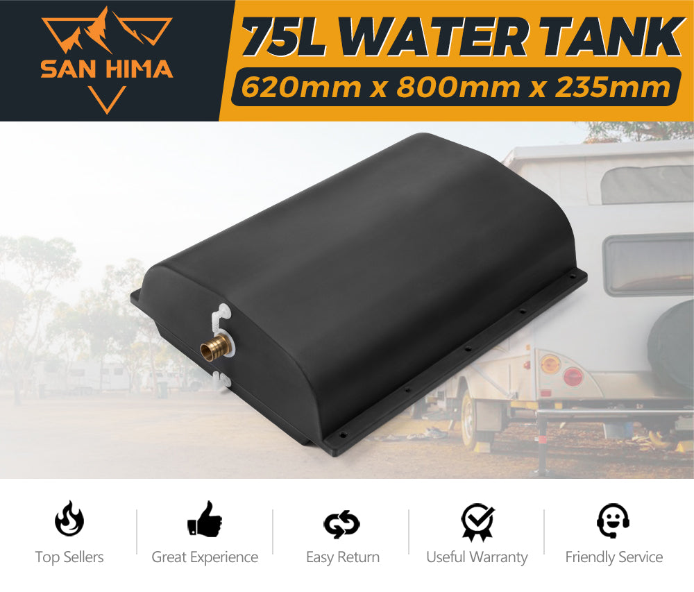 Heavy Duty 75L Litre Poly Water Tank Camper Trailers Caravans 4X4 4WD Truck - Sunyee