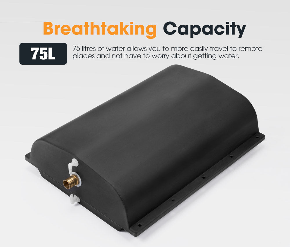 Heavy Duty 75L Litre Poly Water Tank Camper Trailers Caravans 4X4 4WD Truck - Sunyee